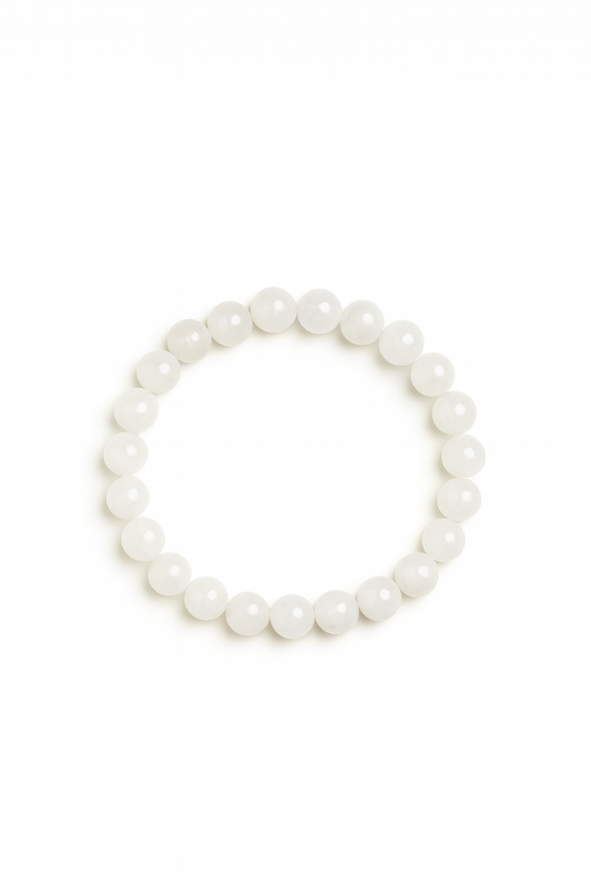 White Jade 8mm Bracelet