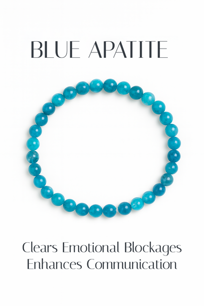 Blue Apatite 4mm Bracelet