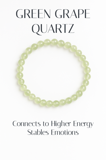 Green Grape Quartz 4mm Bracelet