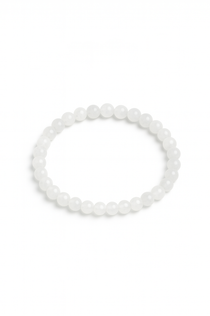 White Jade 4mm Bracelet