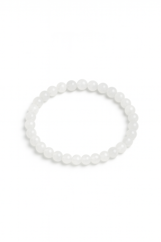 White Jade 4mm Bracelet